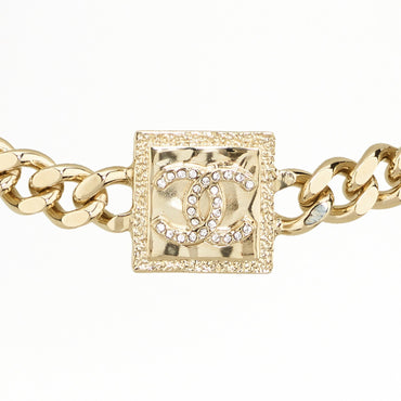 CC Block Golden Choker Necklace