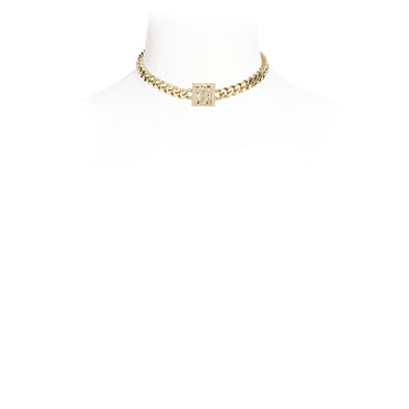 CC Block Golden Choker Necklace