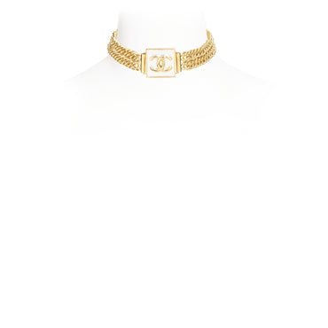 Clear-Ly CC Golden Choker Necklace