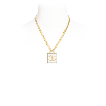 Clear-Ly CC Golden Pendant Necklace
