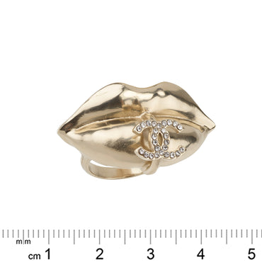 Read My Lips Golden Jewel Ring