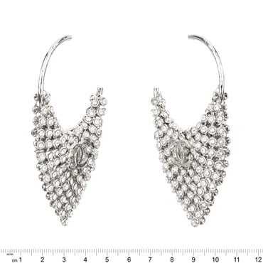 Strength In Strass Silvery Hoops