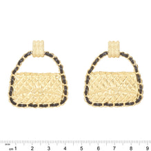 Mini Emblems Golden Pendant Earrings