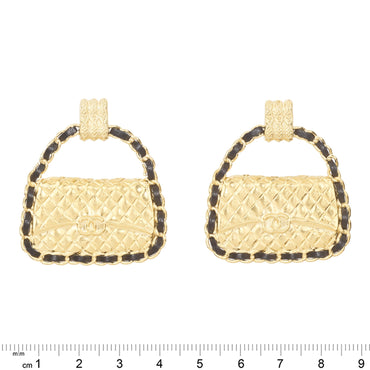 Mini Emblems Golden Pendant Earrings