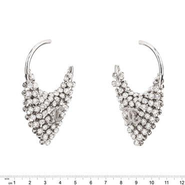 Strength In Strass Silvery Hoops
