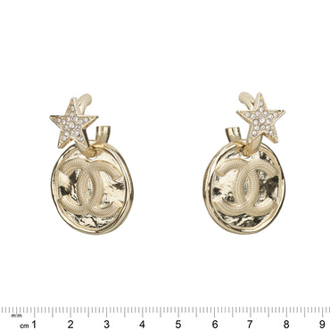 Interstellar Icon Golden Pendant Earrings