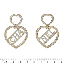 Coco Be My Valentine Golden Pendant Earrings