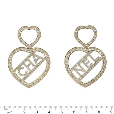 Coco Be My Valentine Golden Pendant Earrings