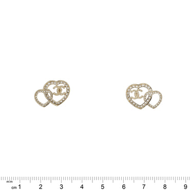 Coco Be My Valentine Golden Stud Earrings
