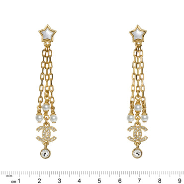 Movie-Star Golden Pendant Earrings