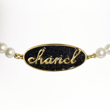 Glitter Nameplate Golden Choker Necklace