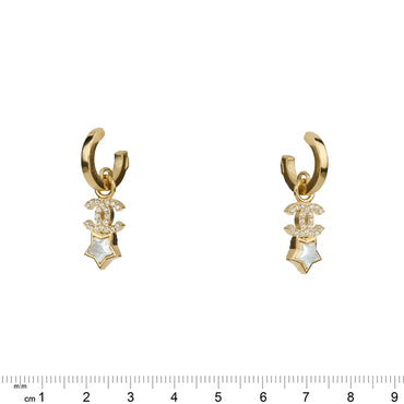 Movie-Star Golden Pendant Earrings