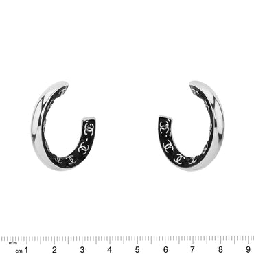 Black & White Symphony Golden Hoops
