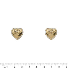 Heart-To-Heart Golden Stud Earrings