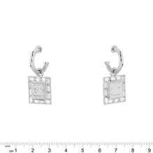 Deco Reflection Golden Pendant Earrings