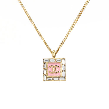 Deco Reflection Golden Pendant Necklace