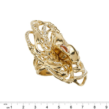 The Artist'S Camellia Golden Jewel Ring