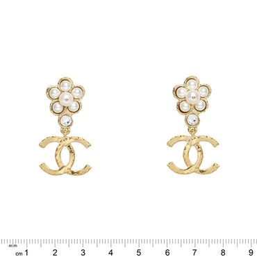 Cubism Garden Golden Pendant Earrings