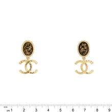 Cubism Garden Golden Pendant Earrings