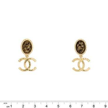 Cubism Garden Golden Pendant Earrings