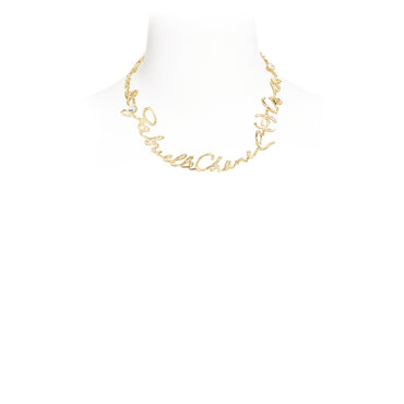 Letter From Mademoiselle Golden Short Necklace