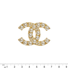 Swirls And Pearls Golden CC Brooch