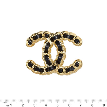Chain Reaction Golden CC Brooch