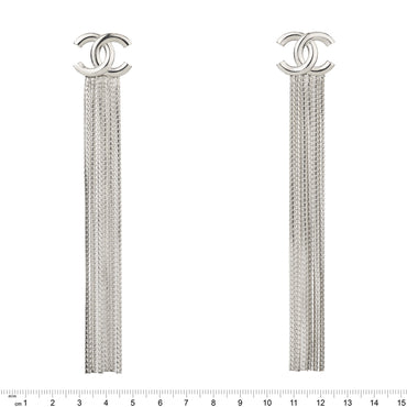 Liquid CC Silvery Pendant Earrings