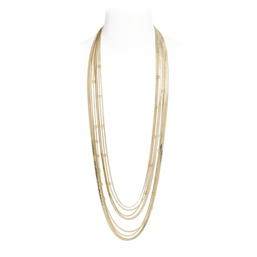 Liquid CC Golden Long Necklace