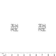 Liquid CC Silvery Stud Earrings