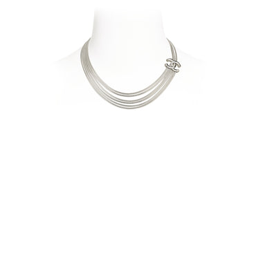 Liquid CC Silvery Short Necklace