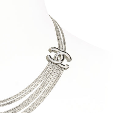 Liquid CC Silvery Short Necklace