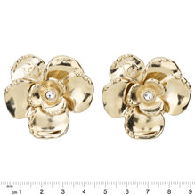 Petals And Pearls Golden Stud Earrings