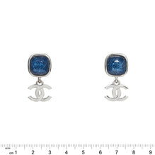Mad For Denim Silvery Pendant Earrings
