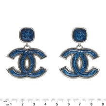 Mad For Denim Silvery Pendant Earrings