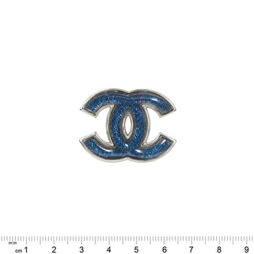 Mad For Denim Silvery CC Brooch