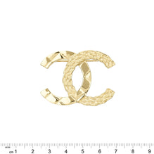 Chanel Textures Golden CC Brooch