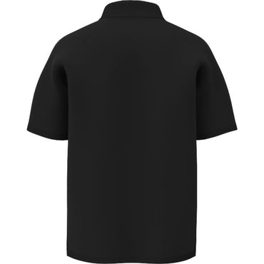 Cotton Knit Polo Shirt - Black