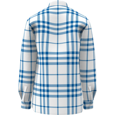 Claverdon Long Sleeves Mens Top - Sky Blue Ip Chk