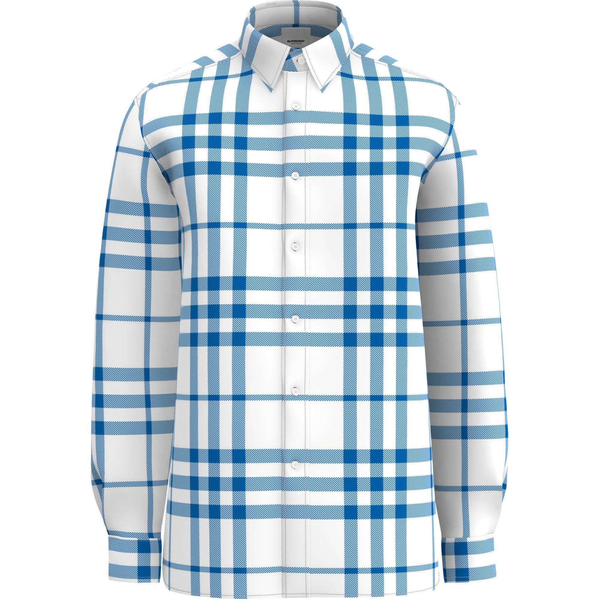 Claverdon Long Sleeves Mens Top - Sky Blue Ip Chk