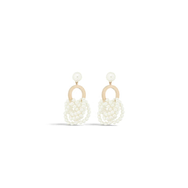 Women Wcj Earrings - D301 Gold/White
