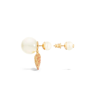 Women Wcj Earrings - D309 Gold/Red