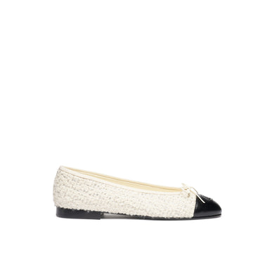 Ballerina Flats - Ivory/Silvery/Bck