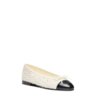 Ballerina Flats - Ivory/Silvery/Bck