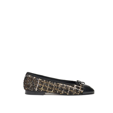Ballerina Flats - Bck/Gdn/White/Bck