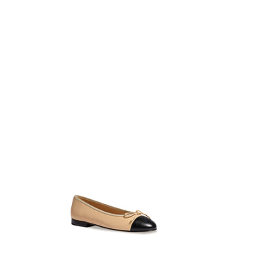 Ballerina Flats - Beige/Black