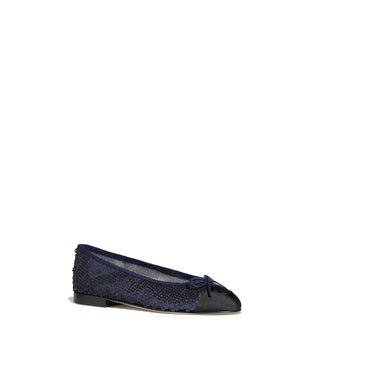 Ballerina Flats - Navy/Black
