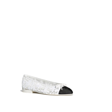 Ballerina Flats - White/Black