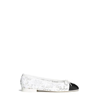 Ballerina Flats - White/Black