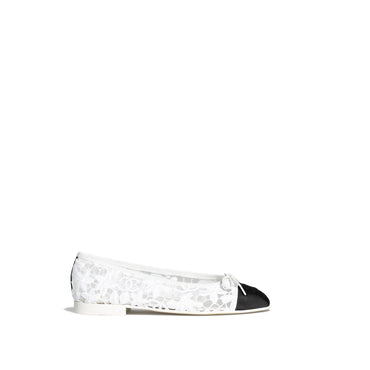 Ballerina Flats - White/Black